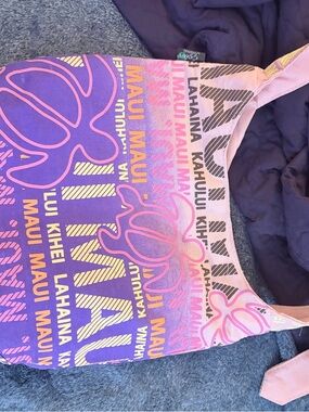 Tropical Graphic tote bag - Purple & Pink